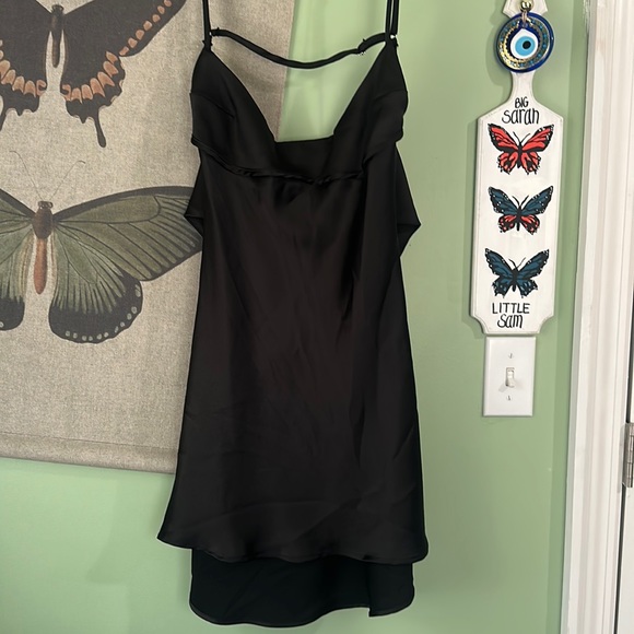 Zara Satin Effect Cutout Dress - Picture 4 of 4